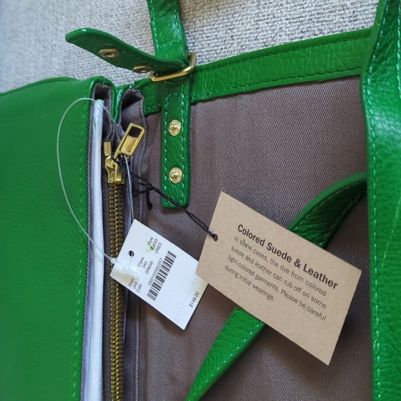 NWT Green Leather J. Crew Crossbody Bag - Picture 4 of 4